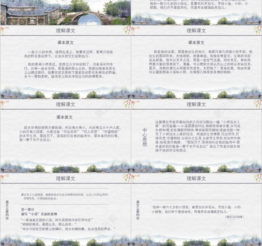 小学语文课件PPT模板 读书分享教师说课老师讲课古诗寓言公开课第3张