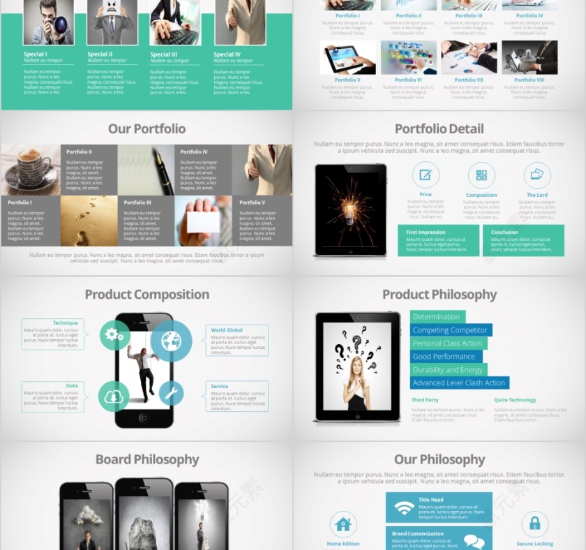 商务欧美ppt模板简约2019高端大气 商业工作汇报时尚极简风素材第2张