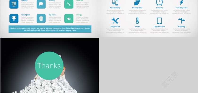 商务欧美ppt模板简约2019高端大气 商业工作汇报时尚极简风素材第5张