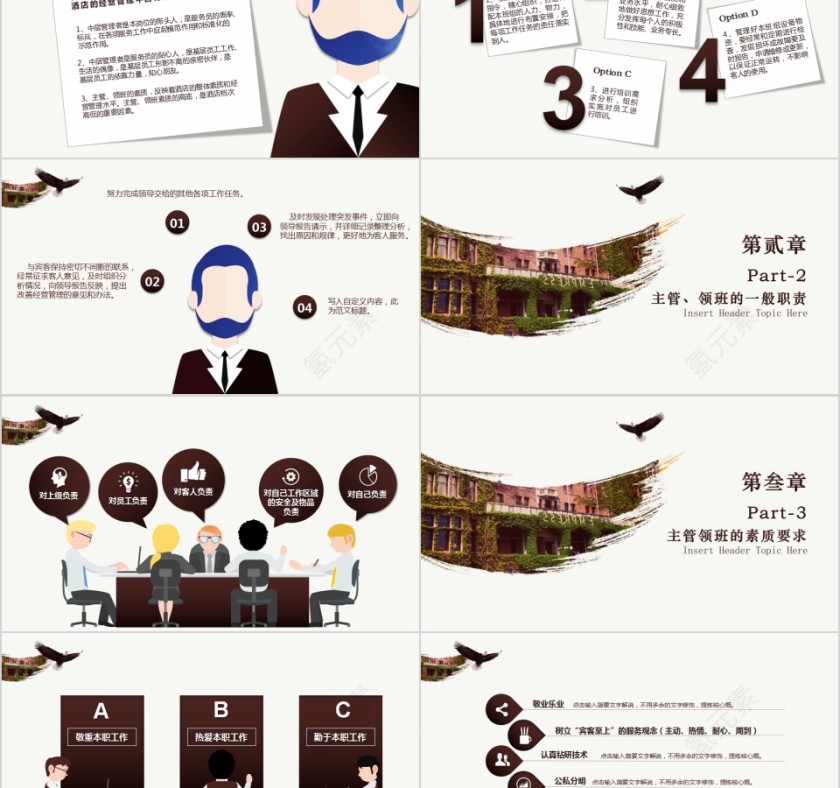 酒店管理人员管理知识与技能培训PPT模板第2张