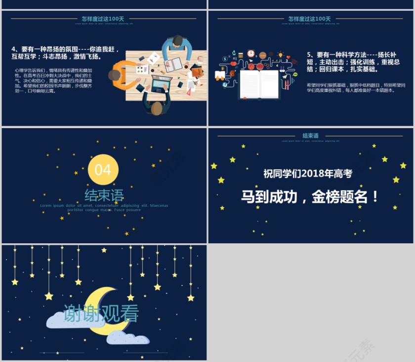 备战高考高考倒计时PPT第4张
