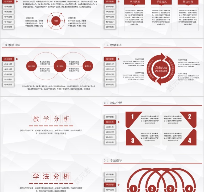 简约教育教学说课公开课PPT模板第2张