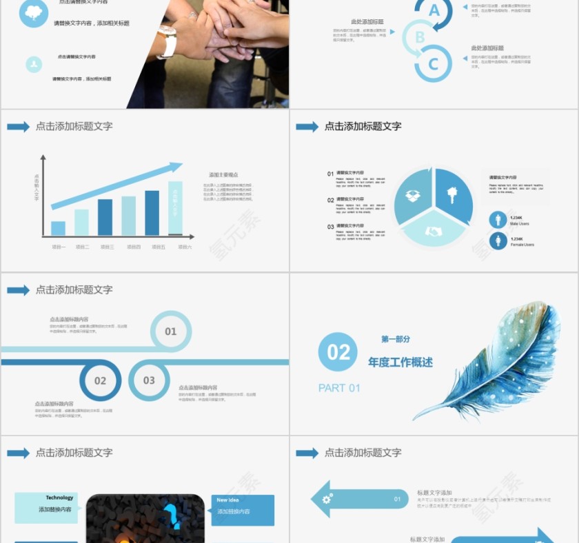 小清新创业商业计划书ppt模板第2张