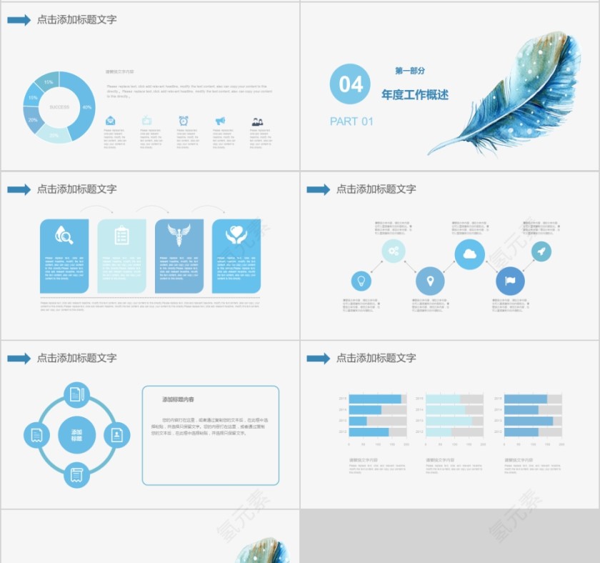 小清新创业商业计划书ppt模板第4张