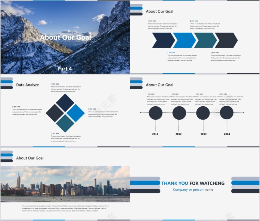 商务欧美ppt模板简约2019高端大气 商业工作汇报时尚极简风素材第4张