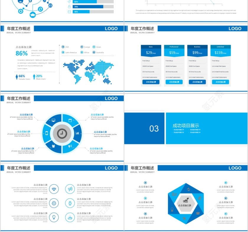 蓝色简约大气化工化学工厂PPT第3张