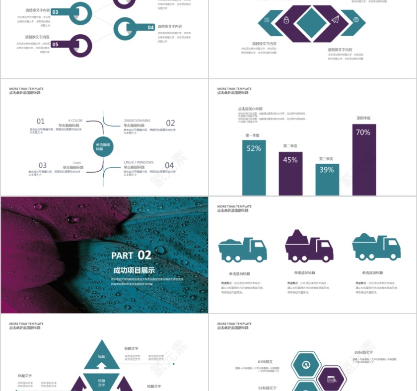 大气20xx年市场营销工作总结PPT模板第2张