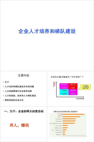 企业人才培养和梯队建设PPT模板