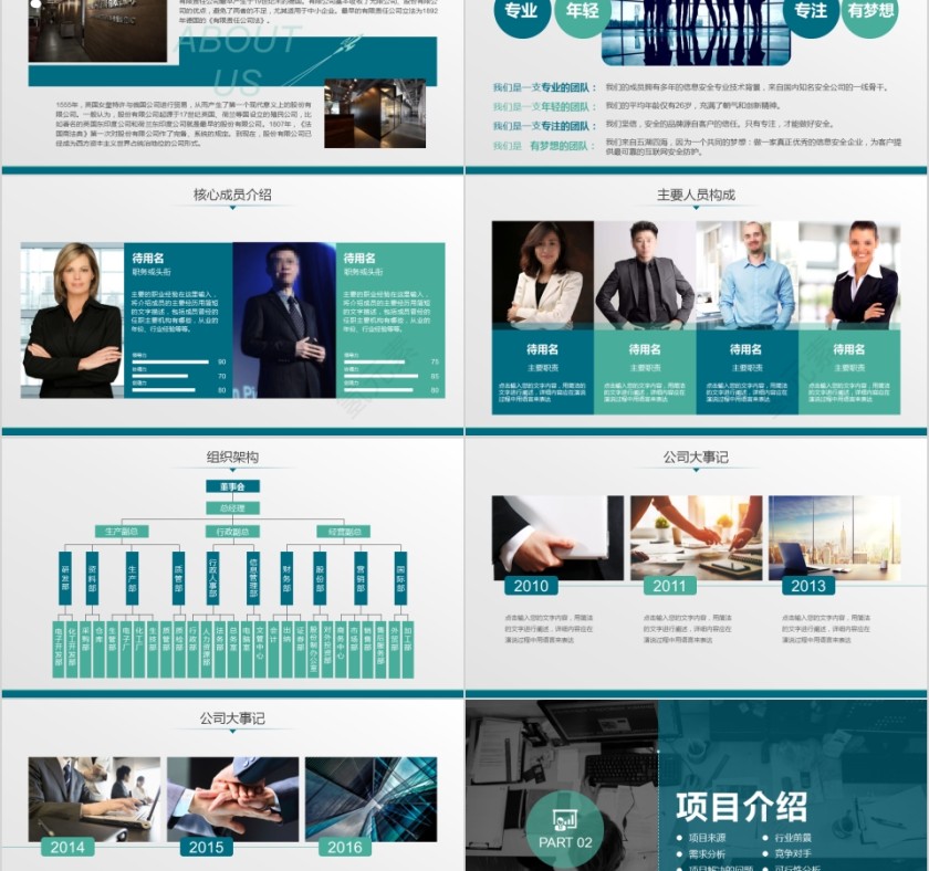 深绿色简约大气商业计划书第2张