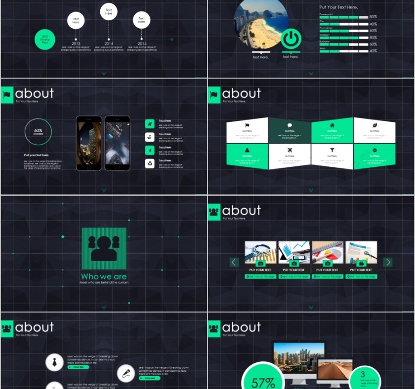 商务欧美ppt模板简约2019高端大气 商业工作汇报时尚极简风素材第2张