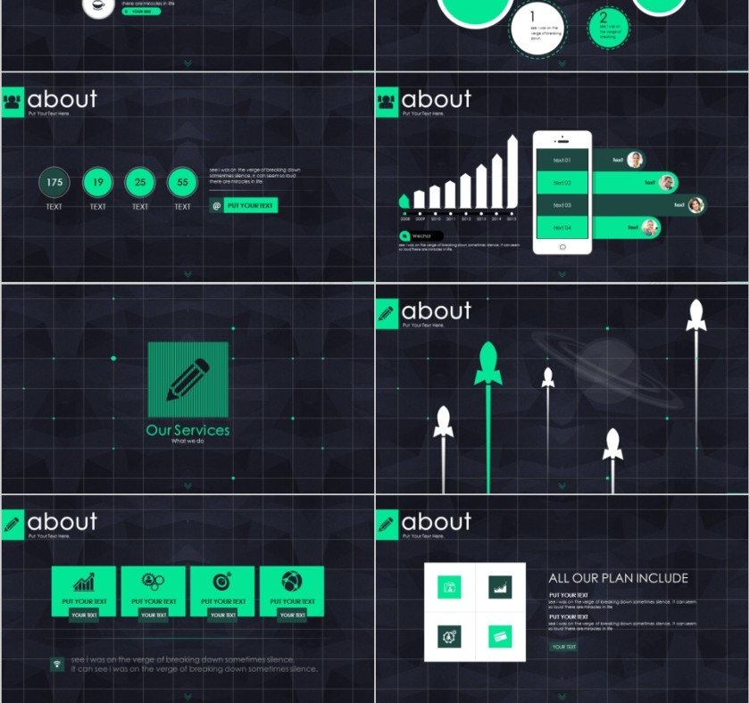 商务欧美ppt模板简约2019高端大气 商业工作汇报时尚极简风素材第3张