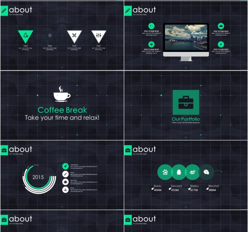 商务欧美ppt模板简约2019高端大气 商业工作汇报时尚极简风素材第4张