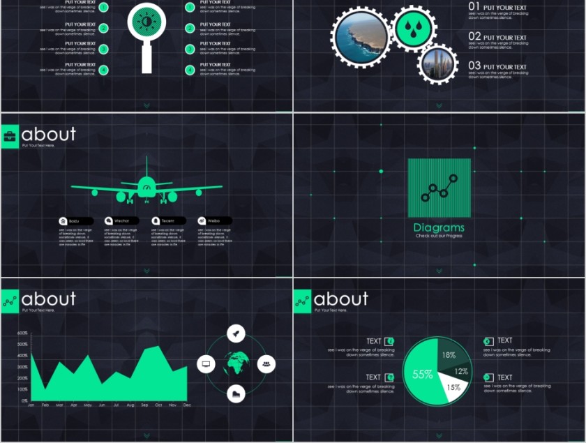 商务欧美ppt模板简约2019高端大气 商业工作汇报时尚极简风素材第5张