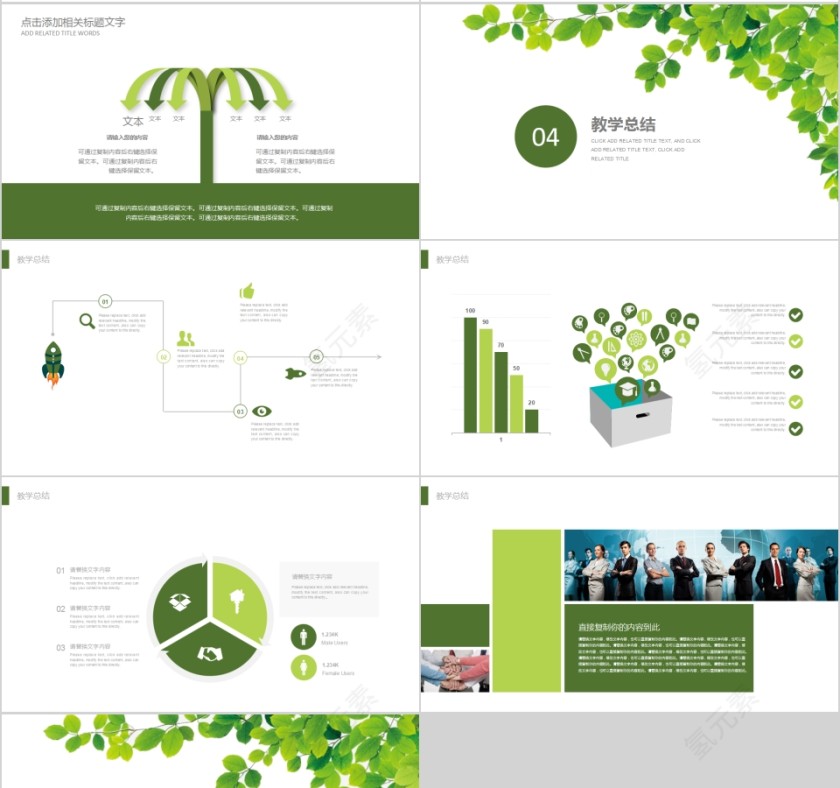 绿色卡通教师公开课培训课件PPT模板第4张
