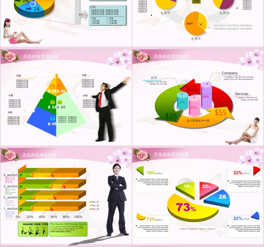 粉色简约清新商务通用美容美体瘦身SPA介绍PPT第4张