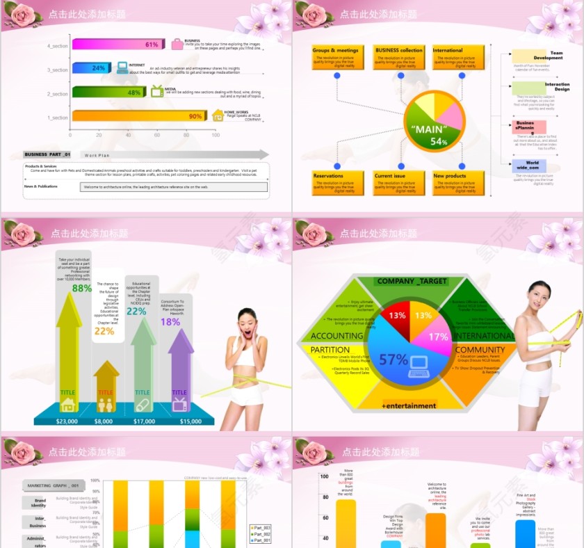 粉色简约清新商务通用美容美体瘦身SPA介绍PPT第7张