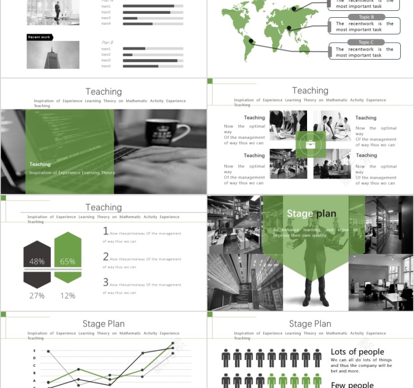 商务欧美ppt模板简约2019高端大气 商业工作汇报时尚极简风素材第2张