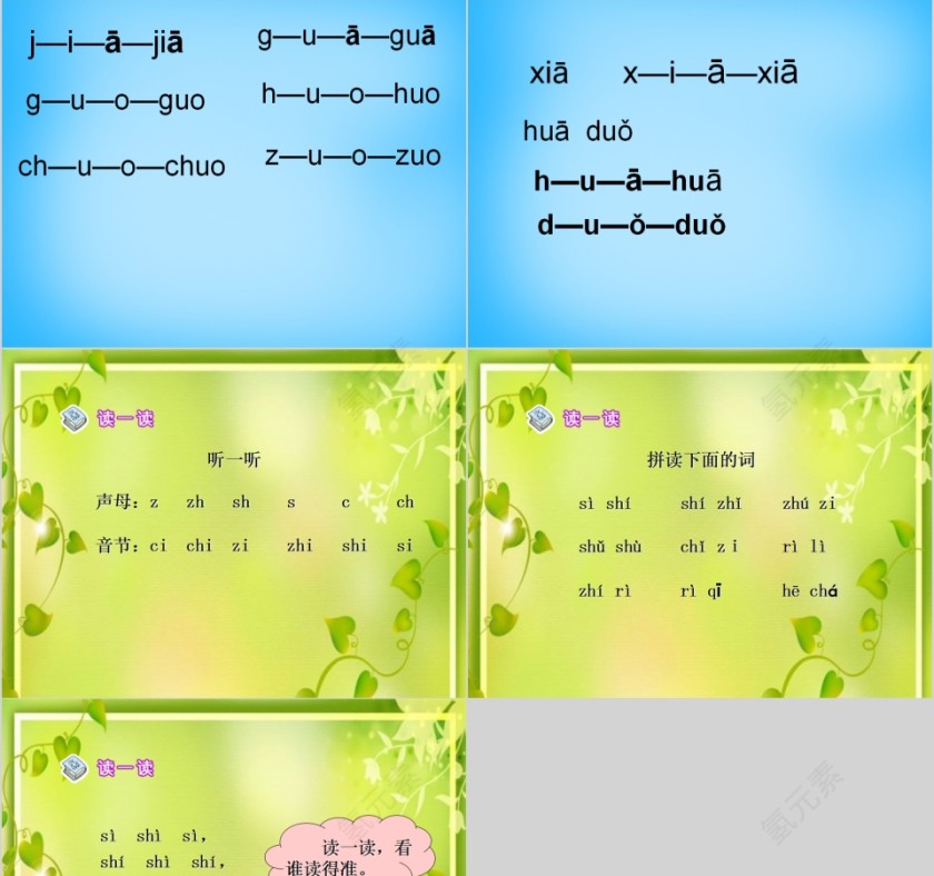 小学生汉语文拼音PPT课件 第5张