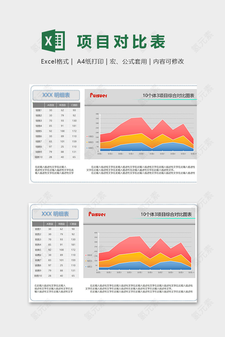 报告面积图表excel图表