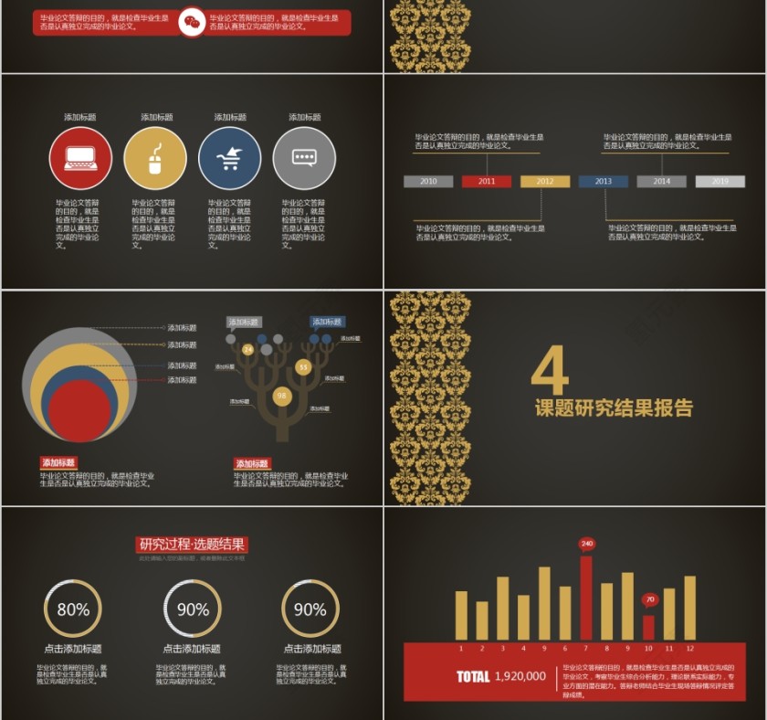 黑色大气精致毕业答辩模版第3张