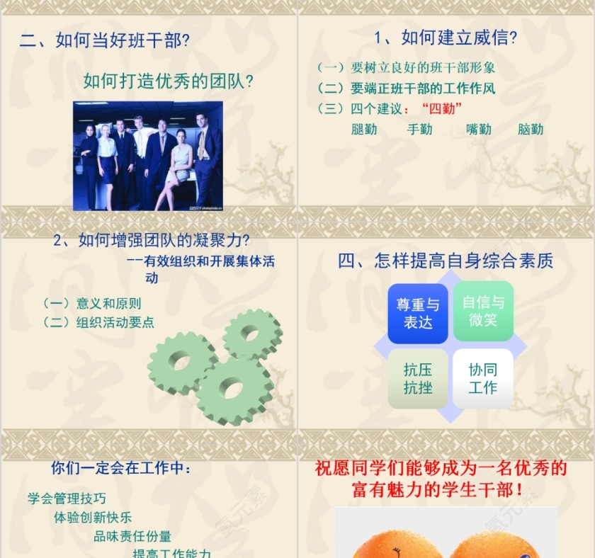 简约班干部培训PPT课件第5张