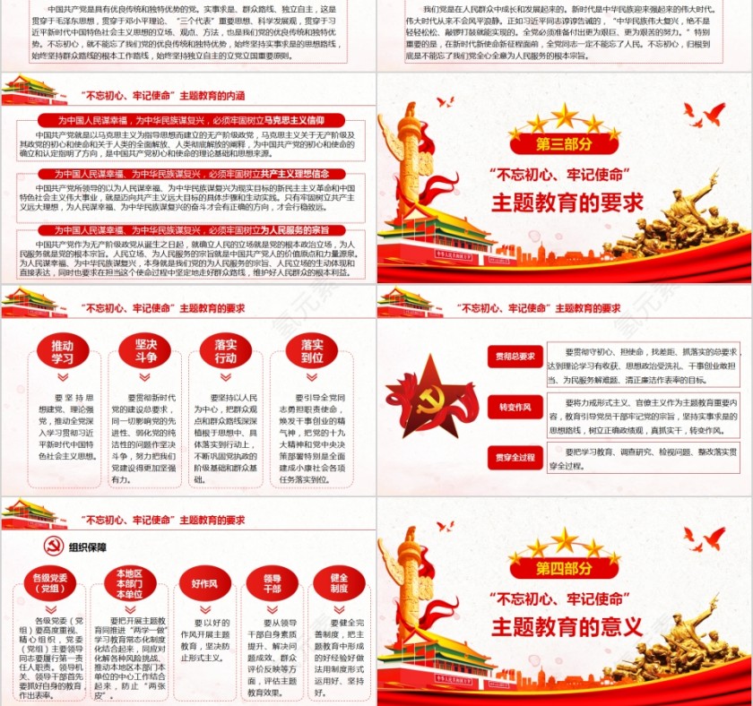 不忘初心牢记使命党员教育培训活动报告微党课课件第二批不忘初心PPT第3张