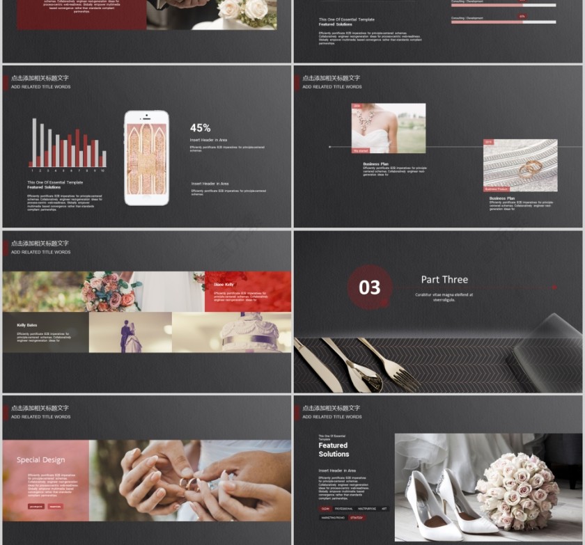 2019婚礼晚宴策划PPT模板第3张