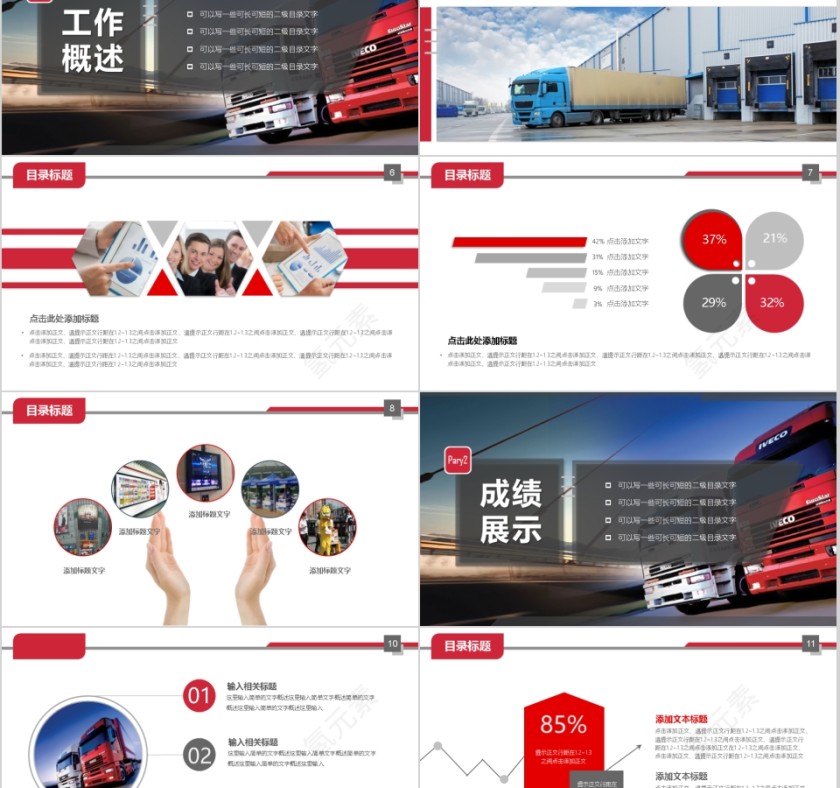 物流运输行业 PPT精简模版第2张