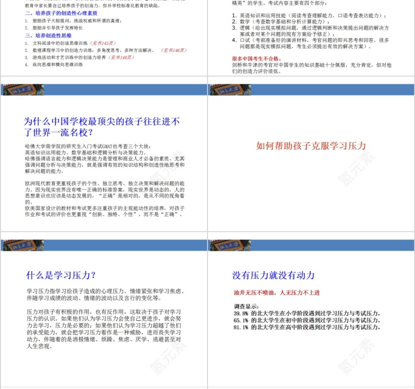 成功家庭教育课程帮助孩子学习 PPT第8张