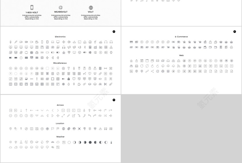 全动态简约简单大气黑白色欧美极简PPT第12张