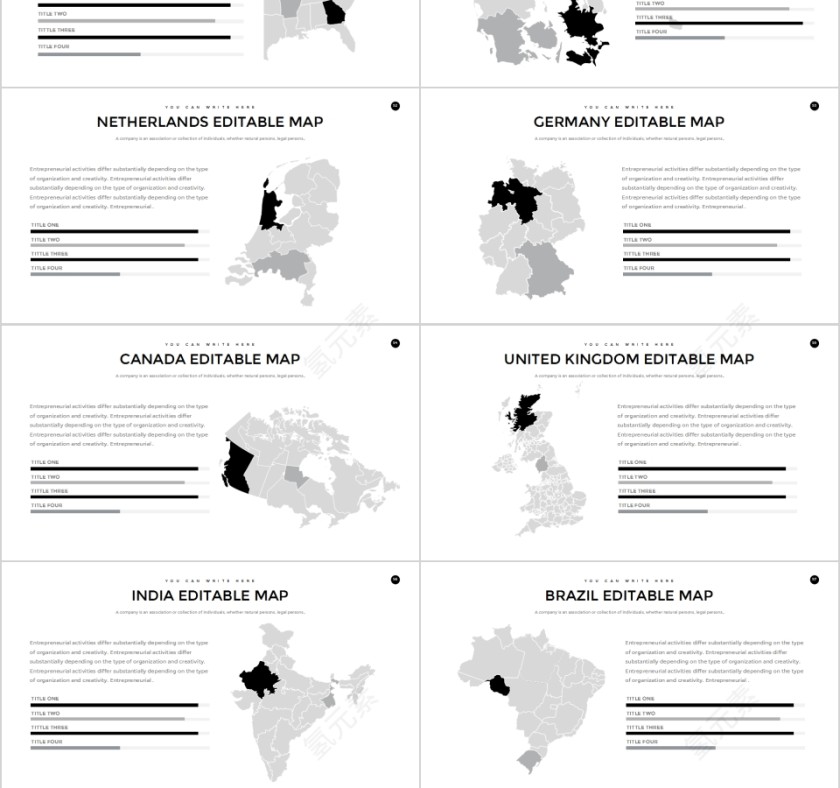 全动态简约简单大气黑白色欧美极简PPT第9张