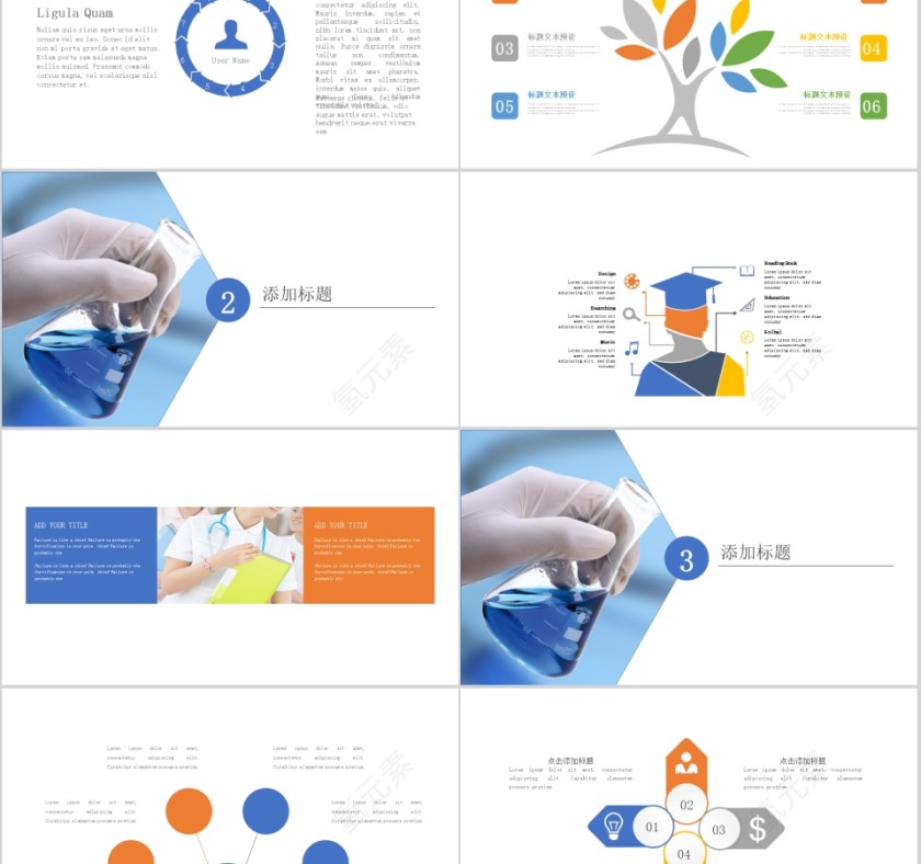 严谨大气医药医疗实验汇报PPT模板第2张