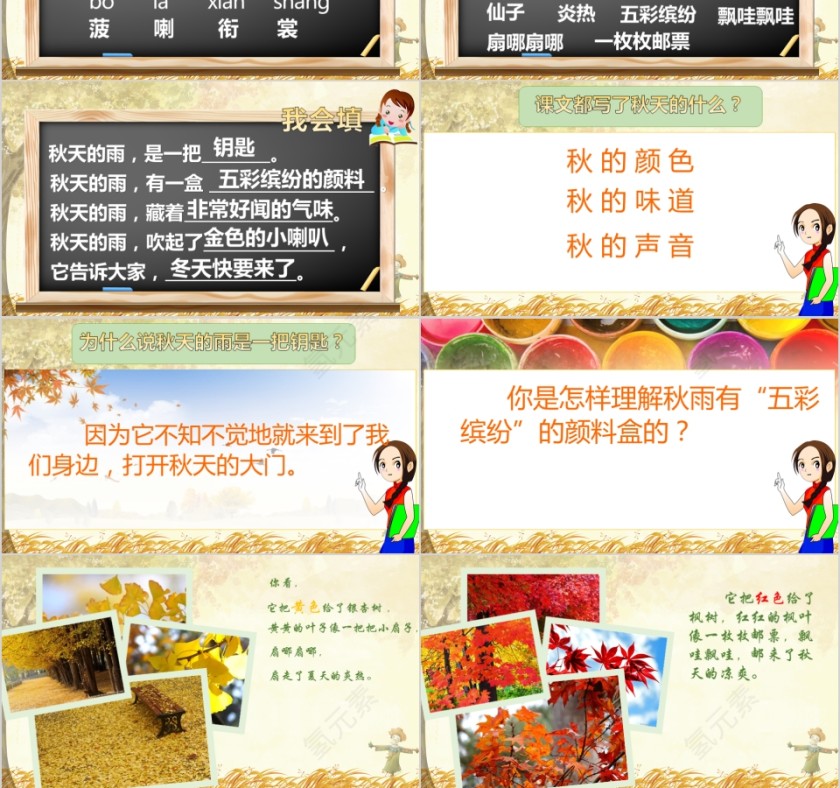 小学语文课件PPT模板 读书分享教师说课老师讲课古诗寓言公开课第3张