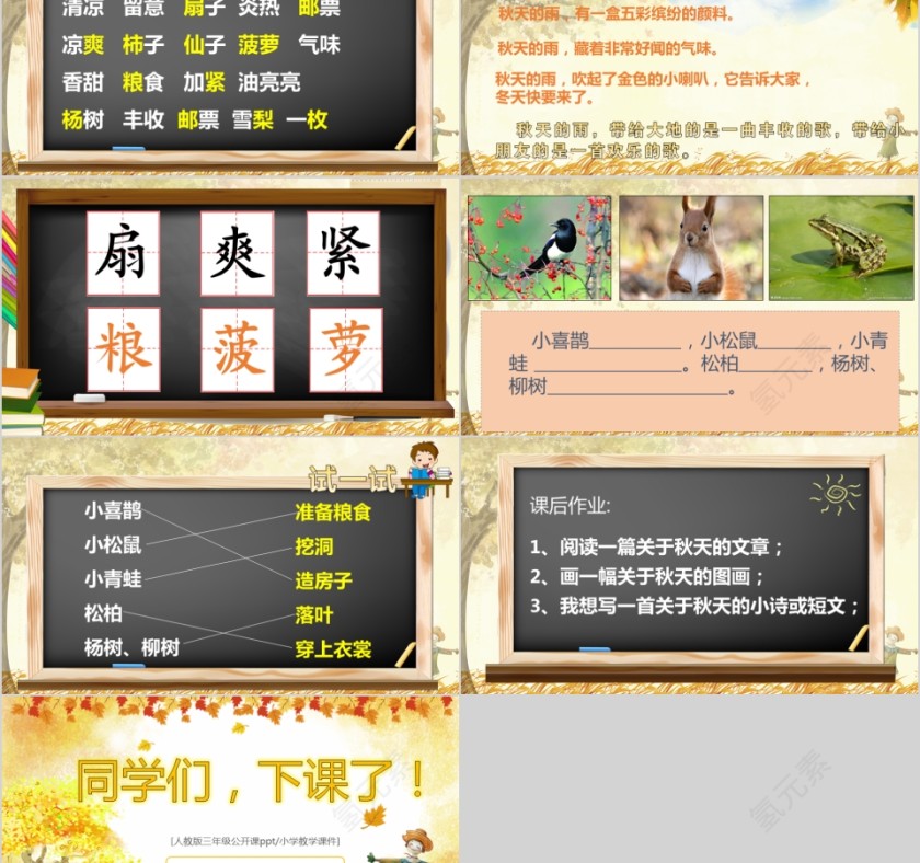 小学语文课件PPT模板 读书分享教师说课老师讲课古诗寓言公开课第5张