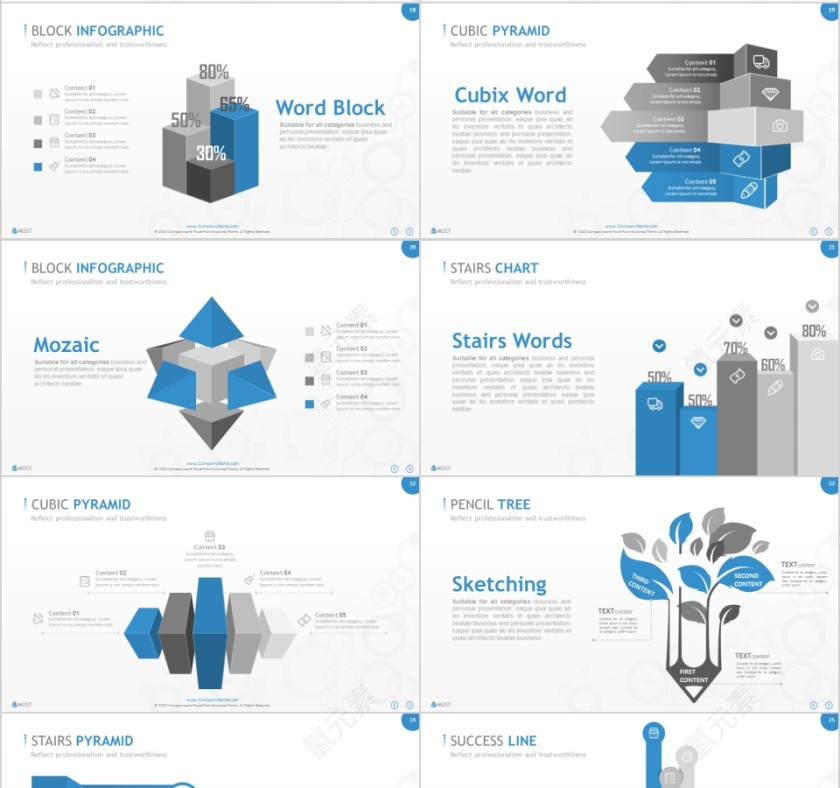 商务欧美ppt模板简约2019高端大气 商业工作汇报时尚极简风素材第4张