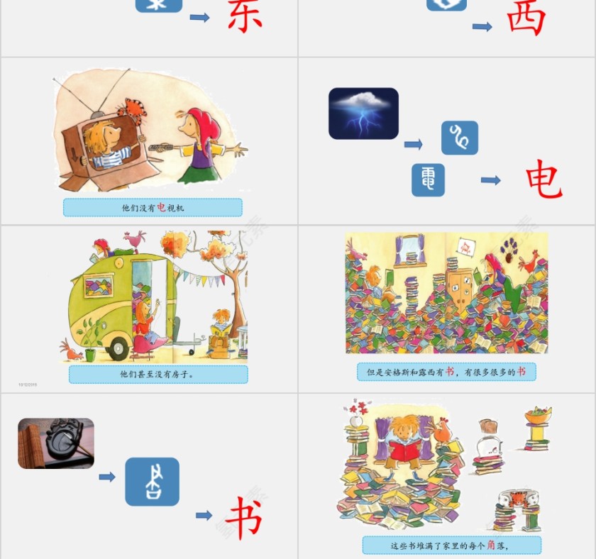 特色识字10——爱看书的孩子幼小衔接教学课件PPT模板第3张