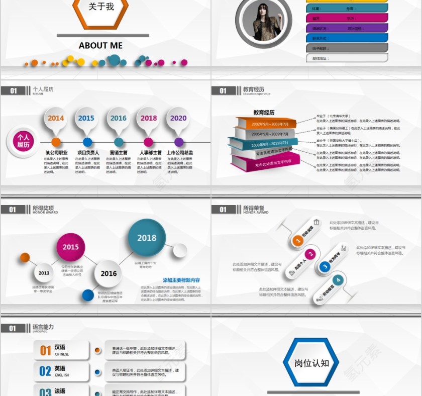 清爽大气岗位竞聘求职竞聘PPT模板第2张