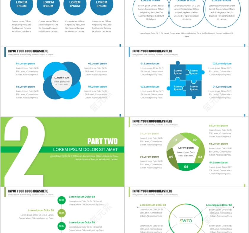 商务欧美ppt模板简约2019高端大气 商业工作汇报时尚极简风素材第2张