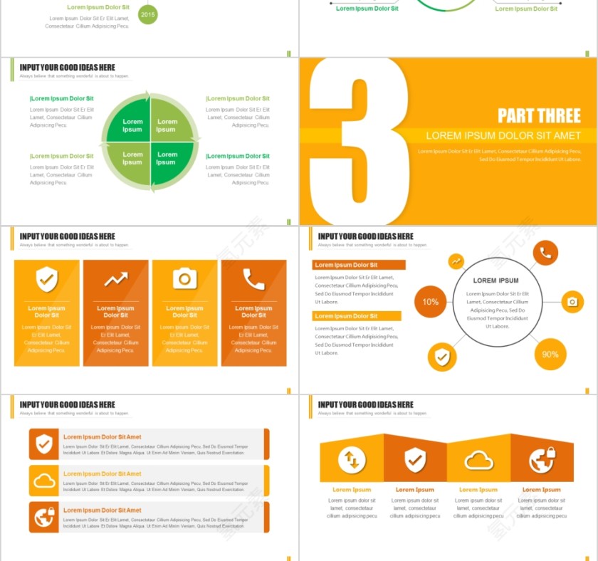 商务欧美ppt模板简约2019高端大气 商业工作汇报时尚极简风素材第3张