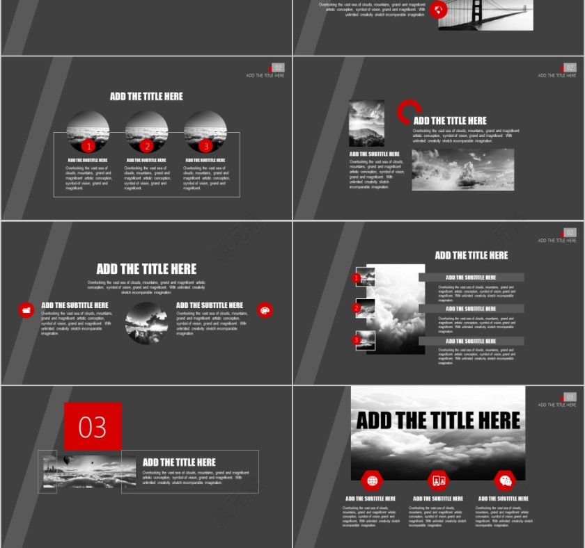 商务欧美ppt模板简约2019高端大气 商业工作汇报时尚极简风素材第3张