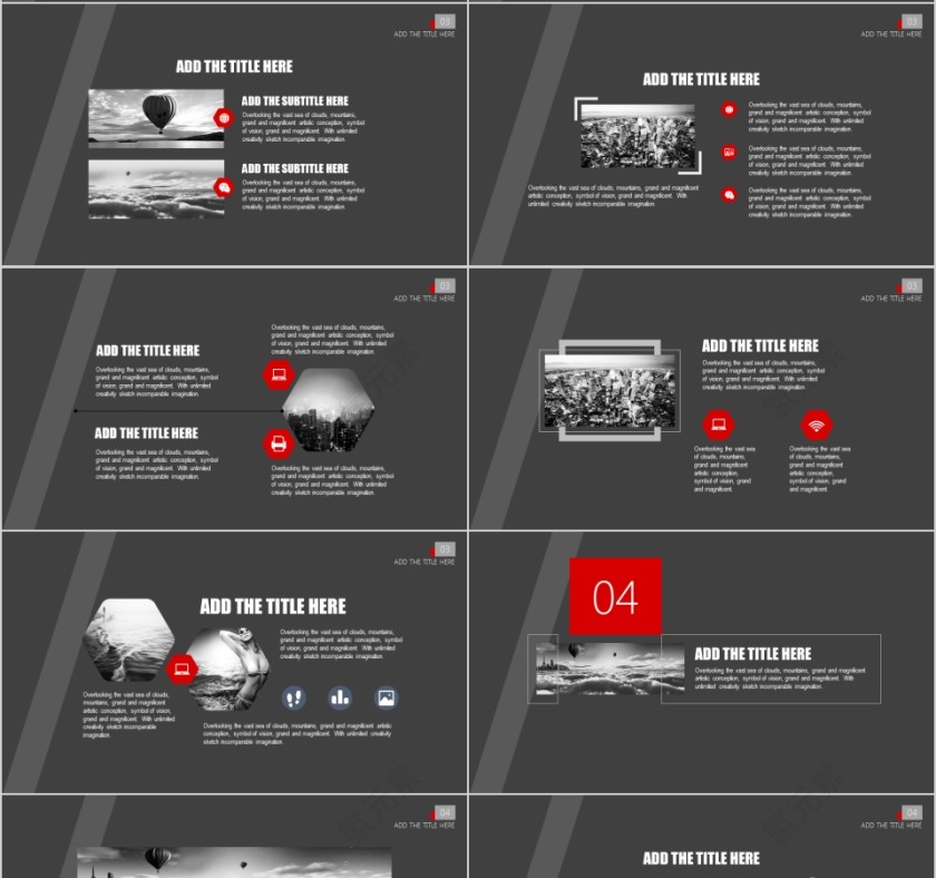 商务欧美ppt模板简约2019高端大气 商业工作汇报时尚极简风素材第4张