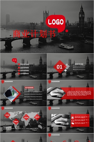 大气精美商务商业计划书PPT