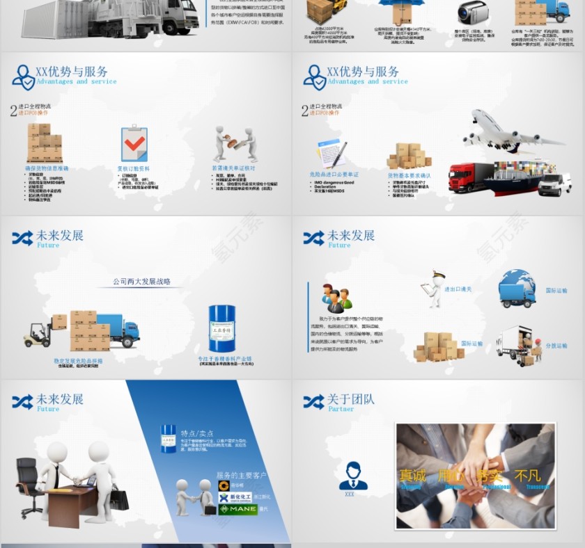 上海XX国际物流 有限公司简介PPT模板第3张
