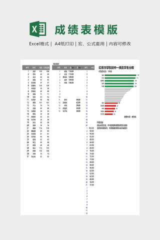 中学小学班级分数情况模版