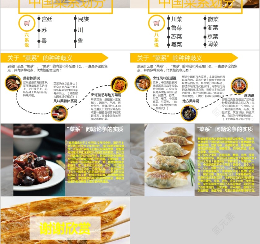 中国风中国美食饮食文化介绍PPT模板第5张