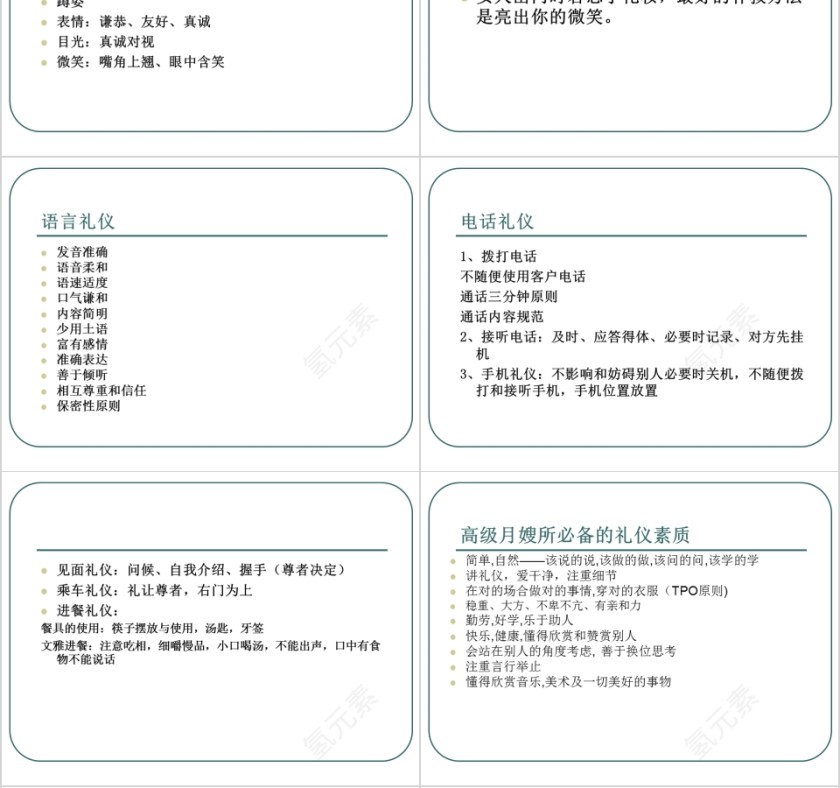 月嫂职业道德与礼仪培训ppt第4张
