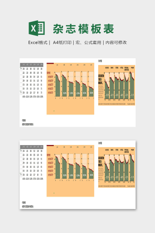 简单精美模仿杂志图表Excel