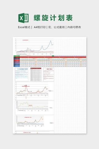 二十八天螺旋计划表原素材excel模板