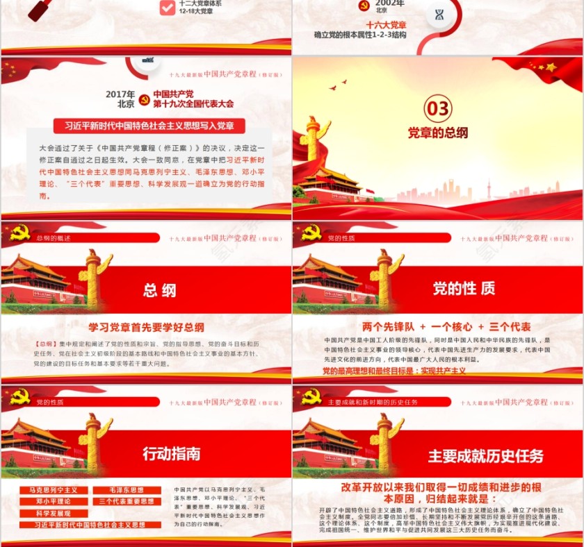 中国共产党章程党章PPT第3张