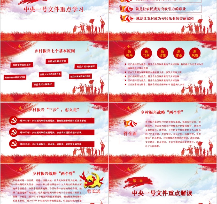 中央一号文件公布全面部署实施乡村振兴战略党课学习ppt第2张